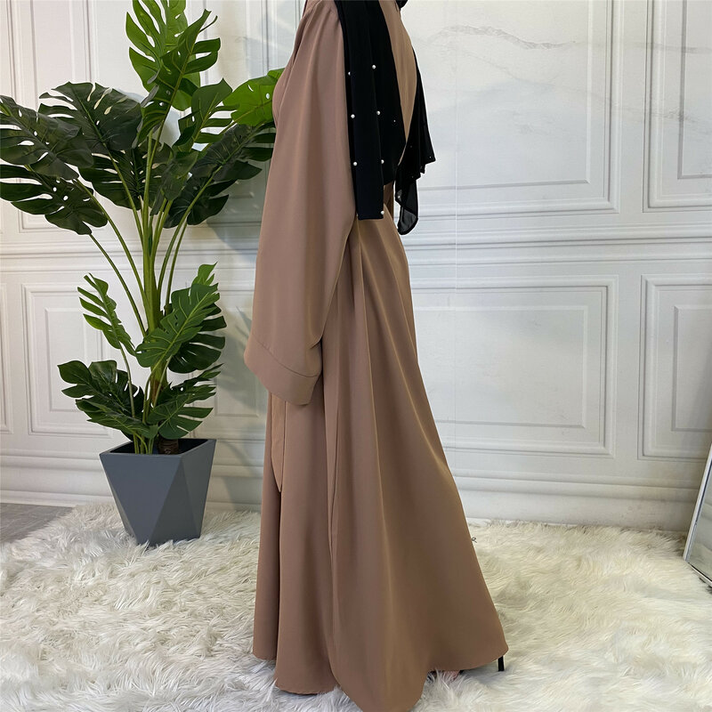 Busana Muslim Jilbab Dubai Gaun Panjang Abaya Wanita dengan Ikat Pinggang Pakaian Islam Gaun Abaya Afrika untuk Wanita Muslim Gaun