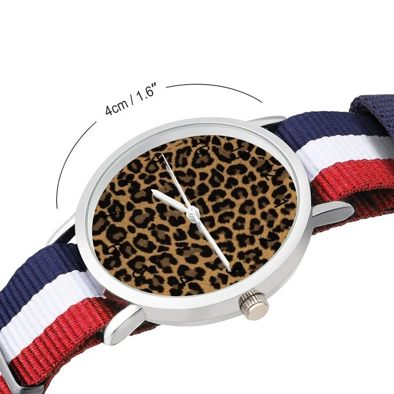 Reloj de cuarzo con patrón de piel de leopardo salvaje, pulsera deportiva con diseño de animales, elegante