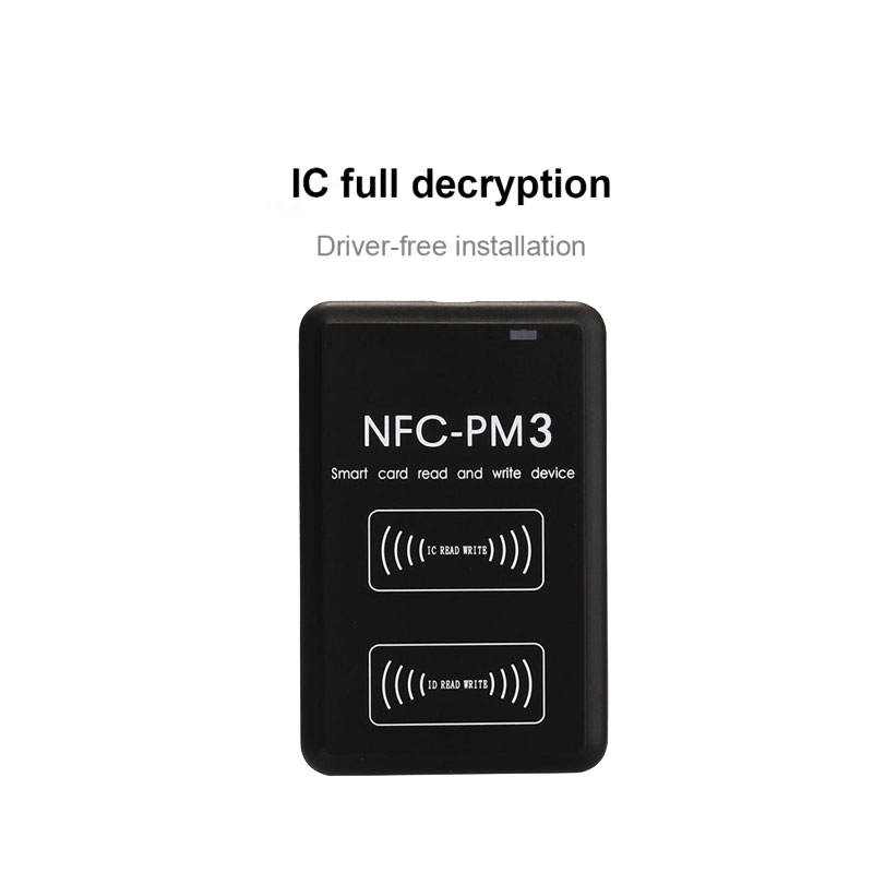 Leitor e copiador de cartão pm3 ic 13.56mhz, duplicador rfid de função de decodificação completa nfc