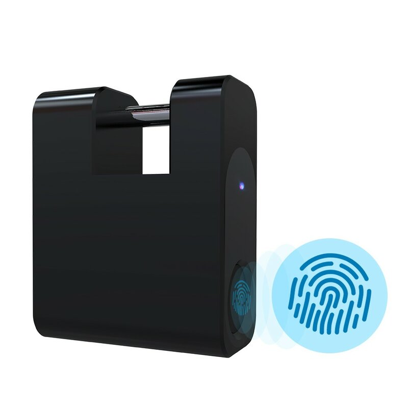 Fingerprint Padlock 20 Sets Fingerprint Unlock USB Rechargeable Smart Keyless Fingerprint Lock Anti-Theft Home Security Lock