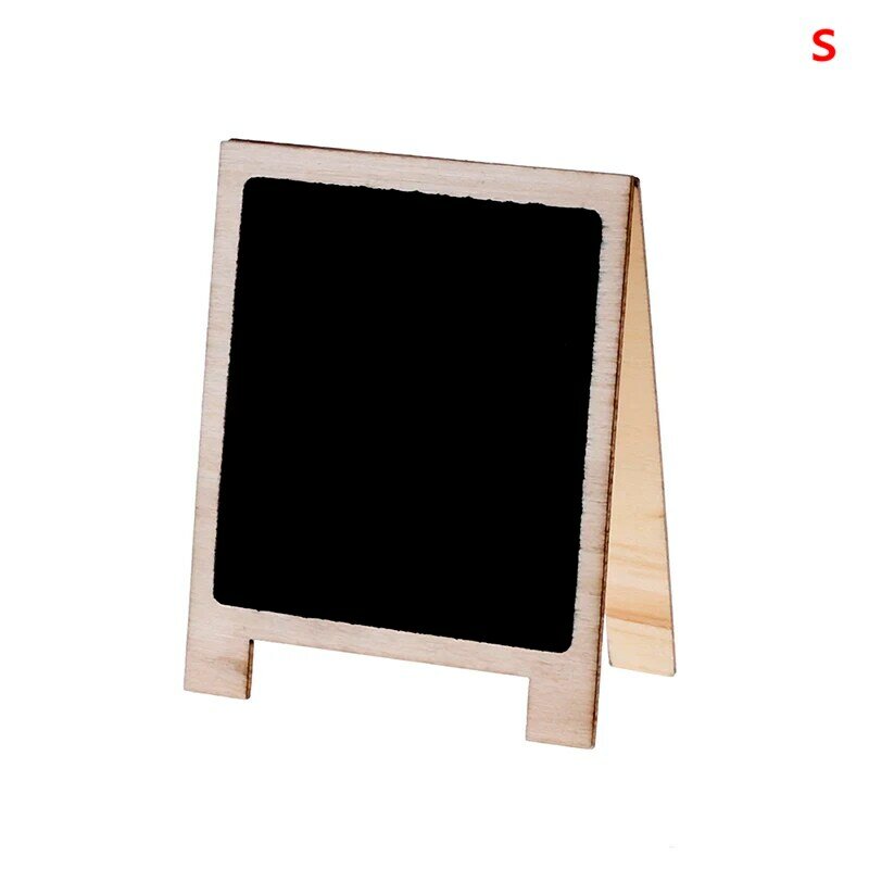 Desktop Writing Boards Wood Tabletop Chalkboard Double Sided Blackboard Message Board Stationery Office Supplies Size S