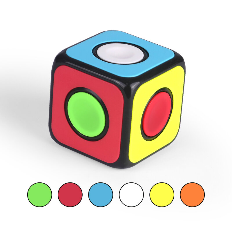 QYTOYS O2 1X1X1 Magic Cube Spinner ปริศนาความเร็ว Cube Hand Spinner ก้อนของเล่น