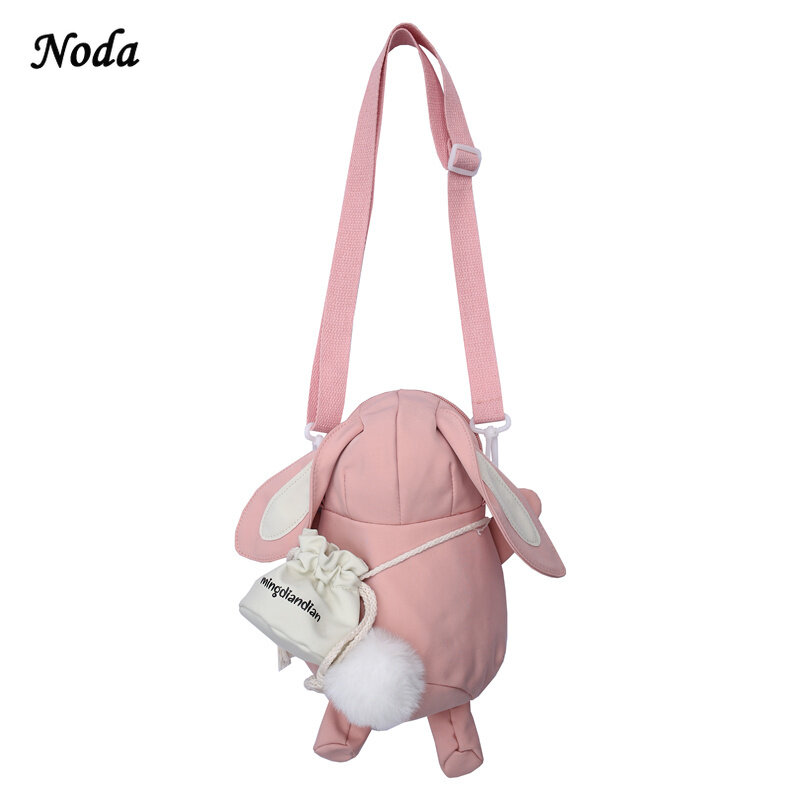 Bonito dos desenhos animados coelho saco 2021 nova japonês ins lona bolsa de ombro macio irmã menina estudante mensageiro saco