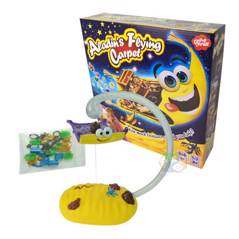 Aladdin's magical flying carpet toy can interact with relatives and friends to help children study balance skills and knowledge