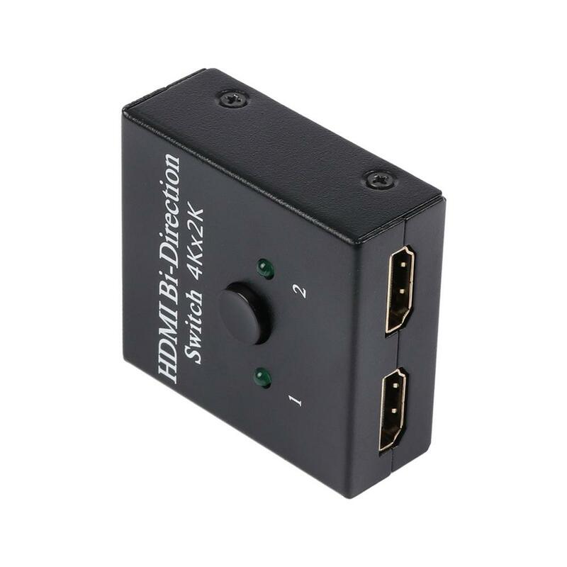 Interruptor bidireccional HDMI de 2 puertos, conmutador 2x1, Selector divisor 1x2, 3D compatible con HDTV, reproductor Blu-ray, smart TV box, etc. GT