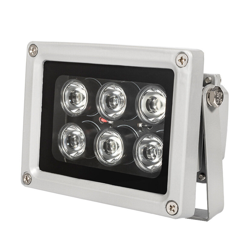 Iluminadores IR de 6 LED, luz infrarroja IR de 60m, cámara CCTV, luz de relleno de visión nocturna para cámara de seguridad CCTV