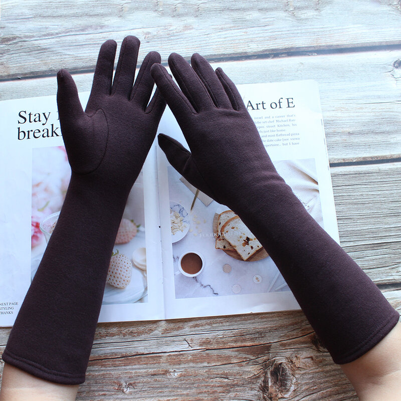 Bickmods guanti lunghi in cotone da donna nuovi stile dritto alla moda adatto per l'inverno e l'autunno