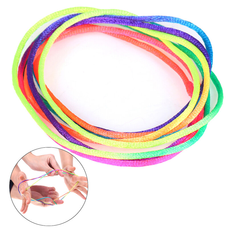 Kids Rainbow Colour Fumble Finger Thread Rope String Game Developmental Toy Puzzle Educational Game for Children Kids