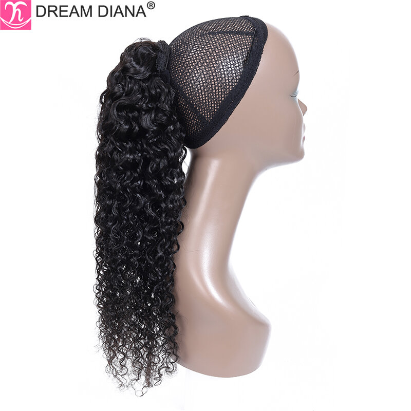 DreamDiana Remy brazylijski perwersyjne prosto kucyk 100% ludzki włos włosy doczepiane Clip In włosy typu Ombre sznurkiem Ombre kucyk