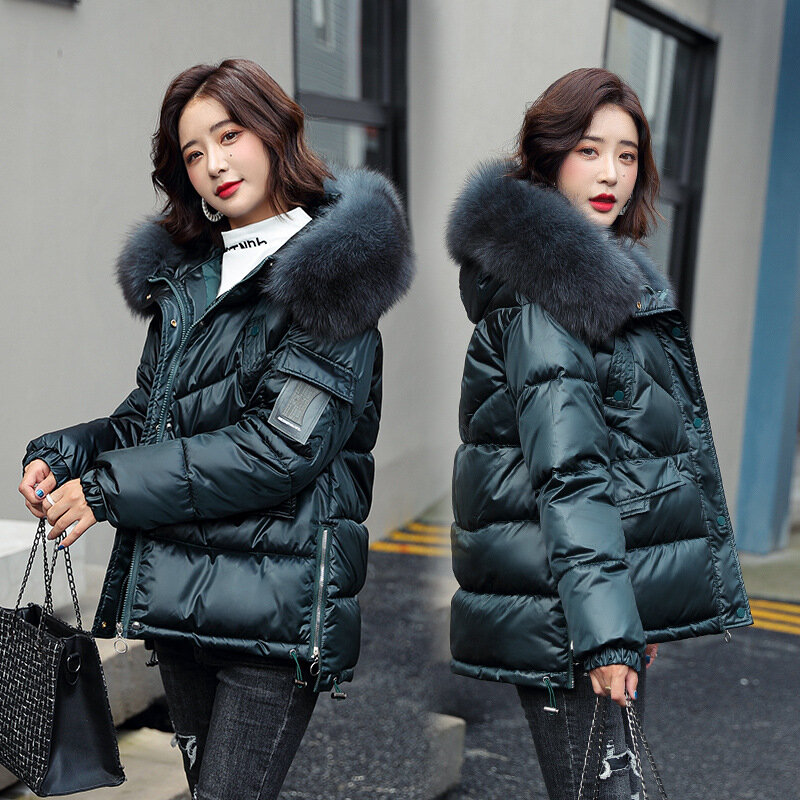 Chaquetas de plumón de pato para Mujer, chaqueta cálida y gruesa con capucha, abrigo informal de talla grande, M-3XL de invierno