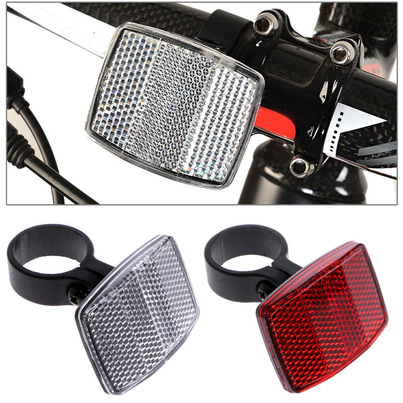 Refletor frontal e traseiro de bicicleta, refletor para guidão de bicicleta, luz de aviso de segurança lensw91a