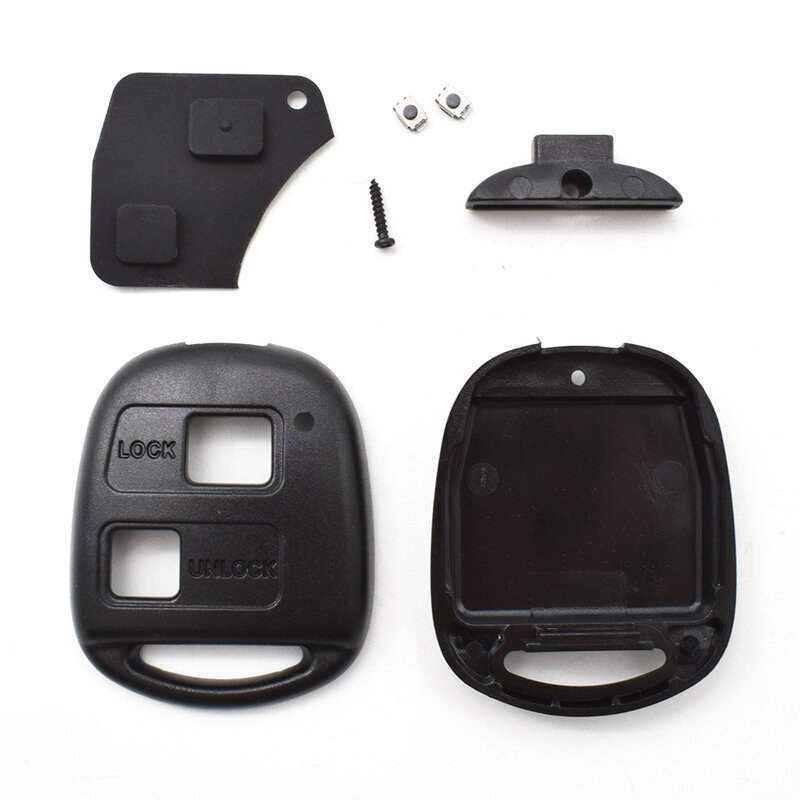 Apktnka รถ Remote Key Shell Pad Switches สำหรับ Toyota RAV4 Prado Corolla Land Cruiser Previa Celica ยาง2ปุ่มซ่อม