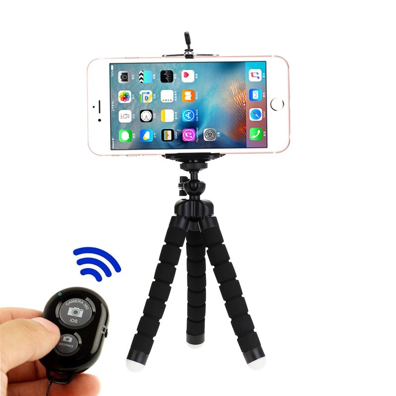 Tripés para celulares, mini suporte para câmera móvel, clipes em smartphone, monopé, octopus, tripod stativ