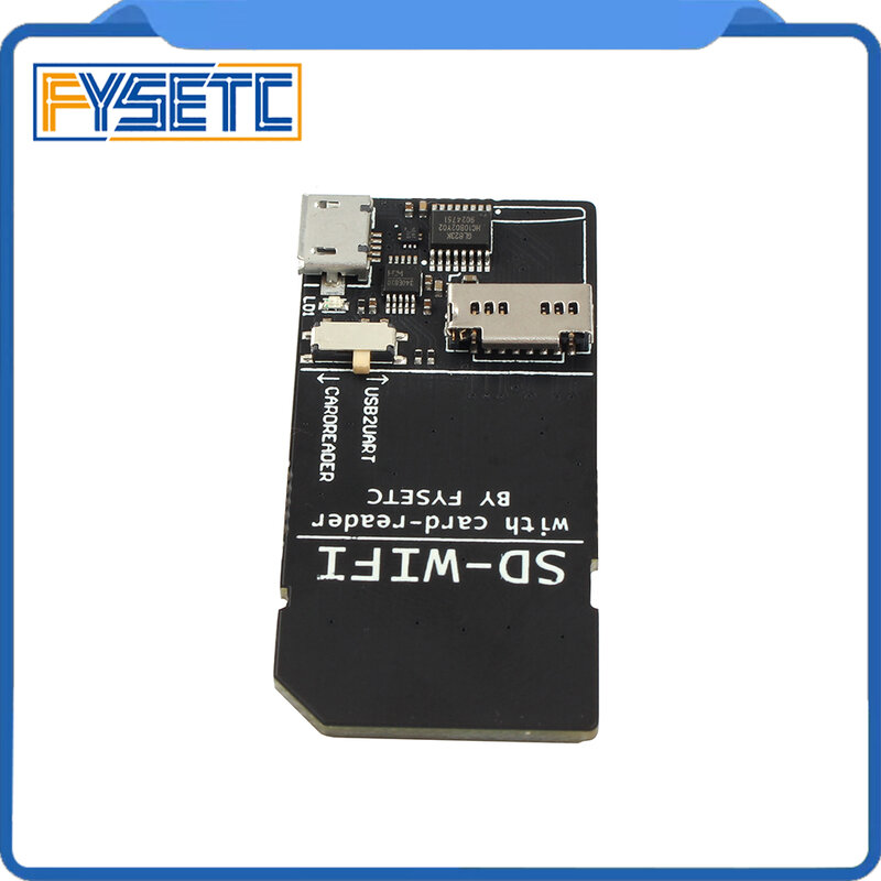 FYSETC SD-WIFI/SD -WIFI PRO with Card-Reader Module run ESPwebDev Onboard USB to serial chip Wireless Transmission Module