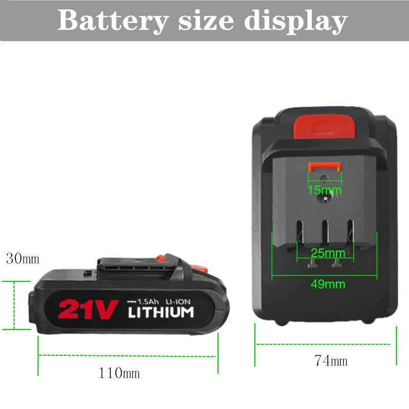 21V Elektrische Schroevendraaier Batterij Grote Capaciteit 18650 Batterij Handboor Oplaadbare Lithium Batterij Pacyk 16.8V 21V Beslag