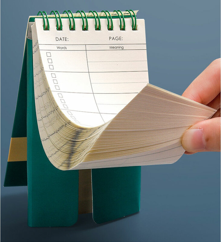 Portátil de 4 unids/lote palabras de inglés libro cuaderno de vocabulario Mini palabras Book Memo Pad para la escuela uso didáctico bolsillo papelería