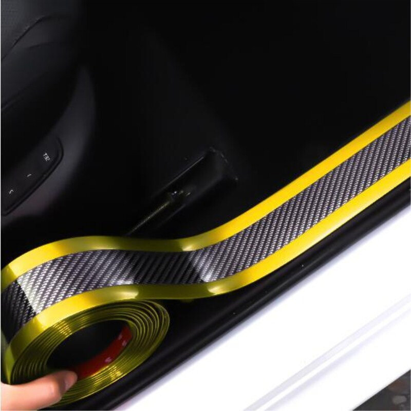 Adesivos de carro protetor filme borda da porta do carro anti risco peitoril da porta proteger fibra de carbono pára-choques anti-colisão adesivos estilo do carro