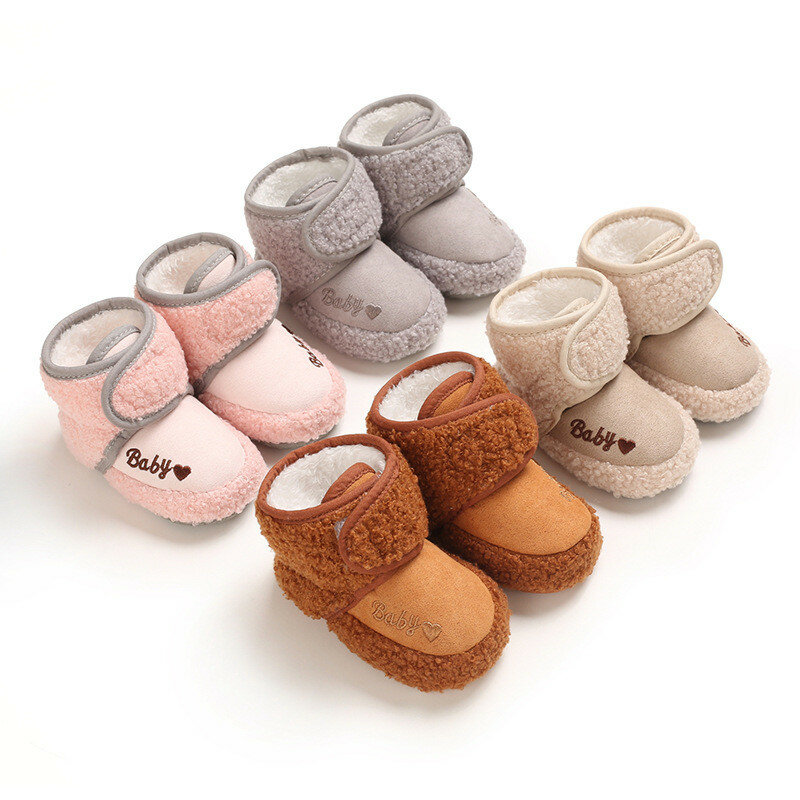 2020 inverno quente do bebê da criança primeiros caminhantes de algodão sapatos de bebê bonito infantil do bebê meninos meninas sapatos sola macia sapatos interiores