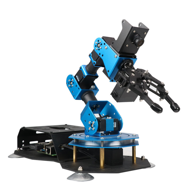 Carico 1.5KG Raspberry Pi Robot di sesta generazione ArmPi FPV riconoscimento visivo AI programmabile Kit Robot ROS Open Source caldo