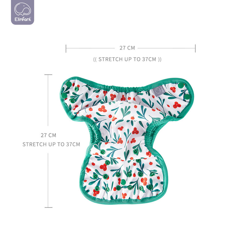 Elbaby حديثي الولادة غطاء حفاضات قابل للغسل غطاء الطفل الكرتون الحيوان قابل للتعديل الحفاض قماش قابل لإعادة الاستخدام حفاضات المتاحة