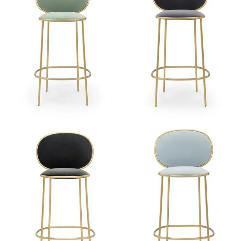 Nordic stołek barowy z kutego żelaza Ins kreatywny stół złoty podnośnik Cafe powrót netto czerwony wysoki krzesło proste krzesełko barowe stołek barowy s dla domu
