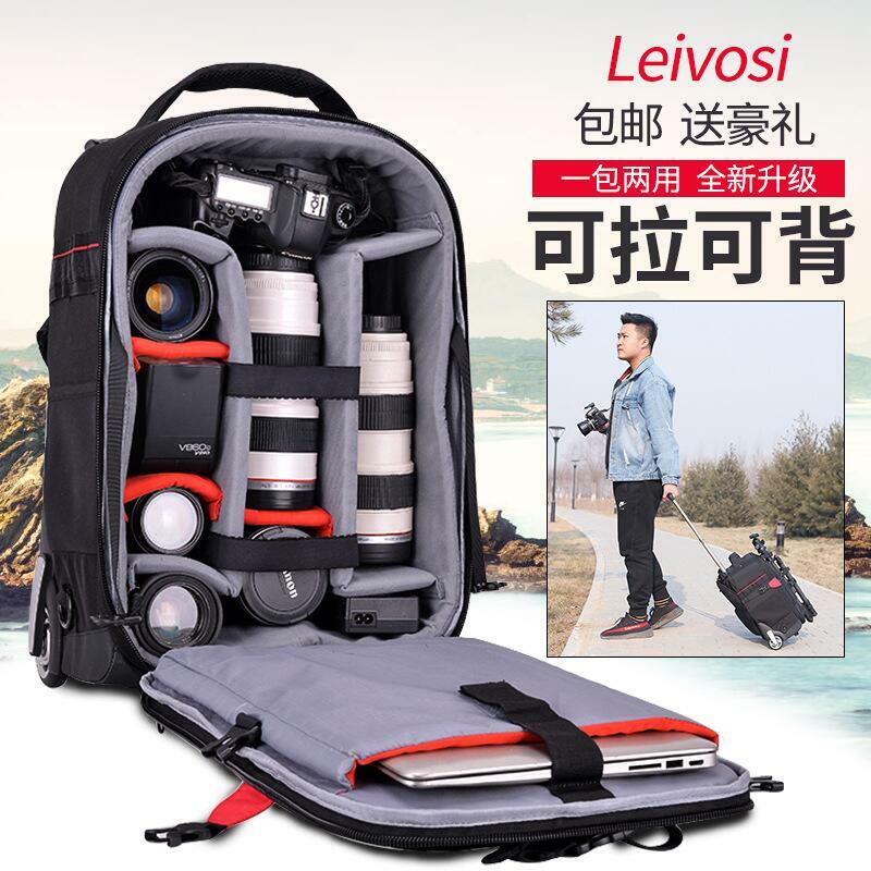 T&FOTOP Professional DSLR CameraTrolley Suitcase Bag Video Photo Digital Camera Luggage Travel Trolley Backpack on Wheels