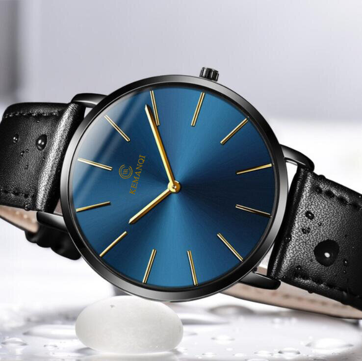 Ultra-thin 6.5mm Watch Men's Elegant Fashion KEMANQI Watches Simple Business Men Quartz Watches Roman Masculine Male Clock reloj