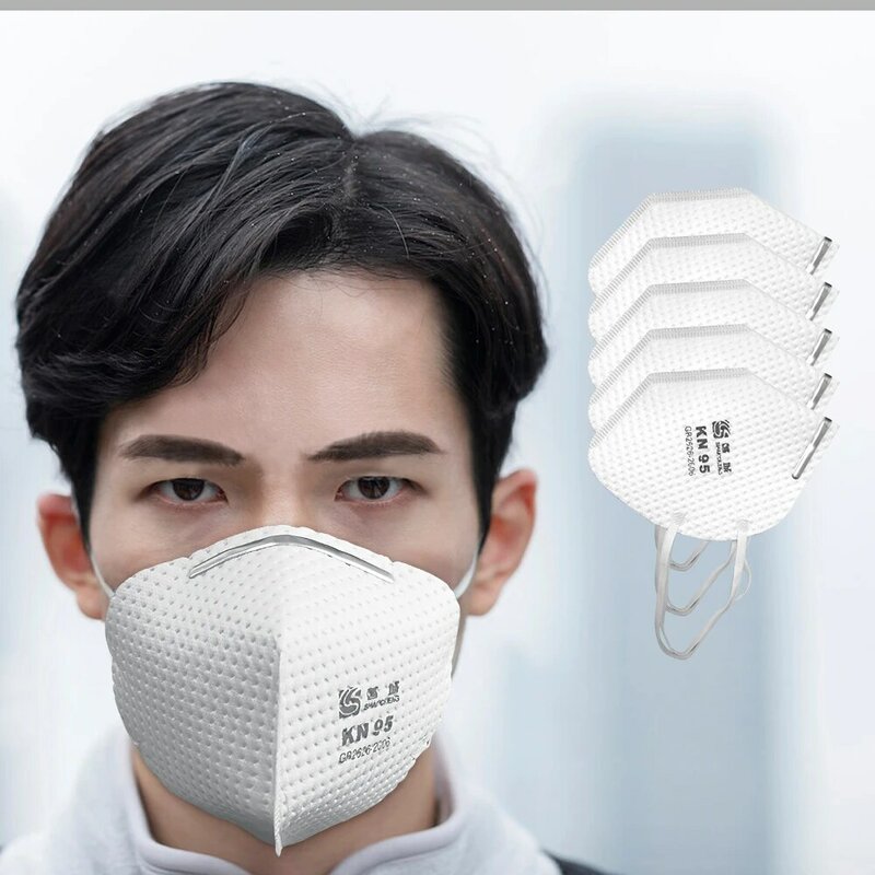 20pcs Fast Shipping N95 Half Face 4 Layers Non-disposable Reusable Protective Mask for Adult Professional Anti Allergy Dust KN95