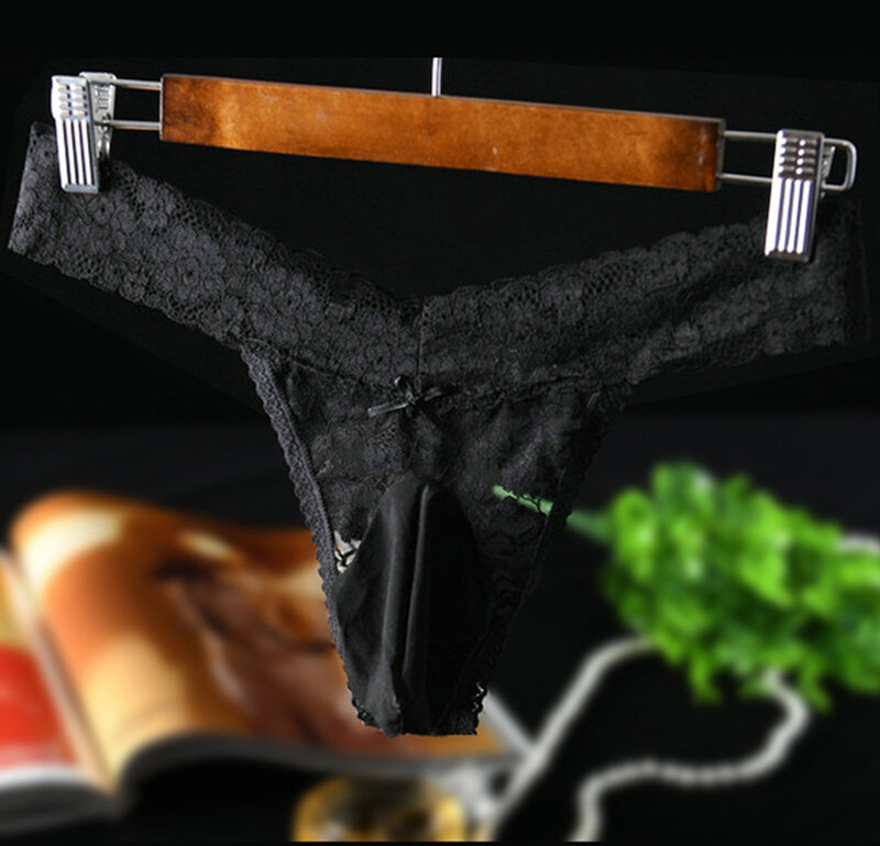 New Arrival Men's Lace Thongs  Erotic Fun Underwear Adult Gay Pouch Bag G strings