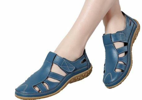 YEELOCA 2020  Summer Genuine Leather Handmade Ladies Shoe a001 Leather Sandals Women Flats Retro XR34