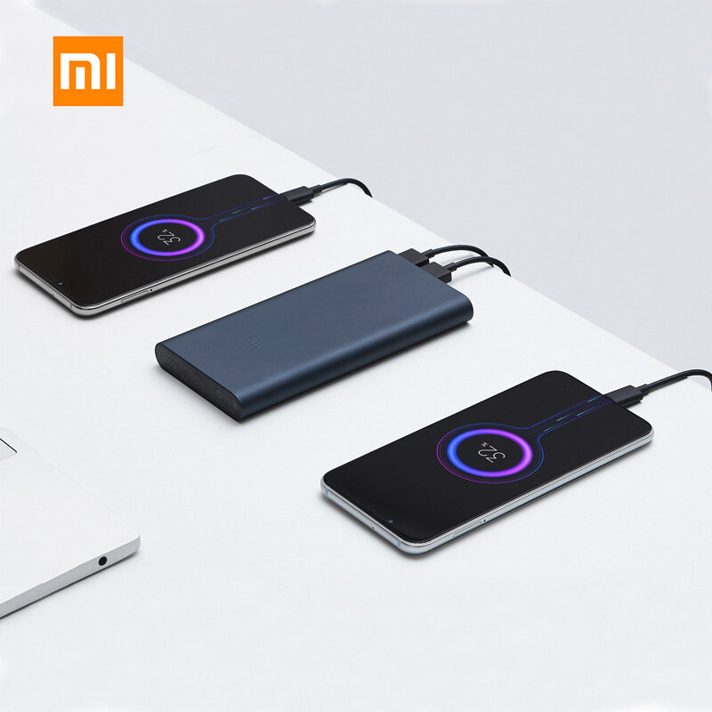 Xiaomi 3 전원 은행 10000mAh USB 유형 C 양방향 18W 빠른 충전 Xiaomi Mi 전원 은행 3 Xiaomi powerbank 휴대용 충전기