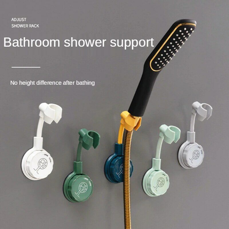 Soporte de cabezal de ducha de 360 grados, montaje en pared ajustable, ventosa, rotación, accesorios de baño, 1 Uds.