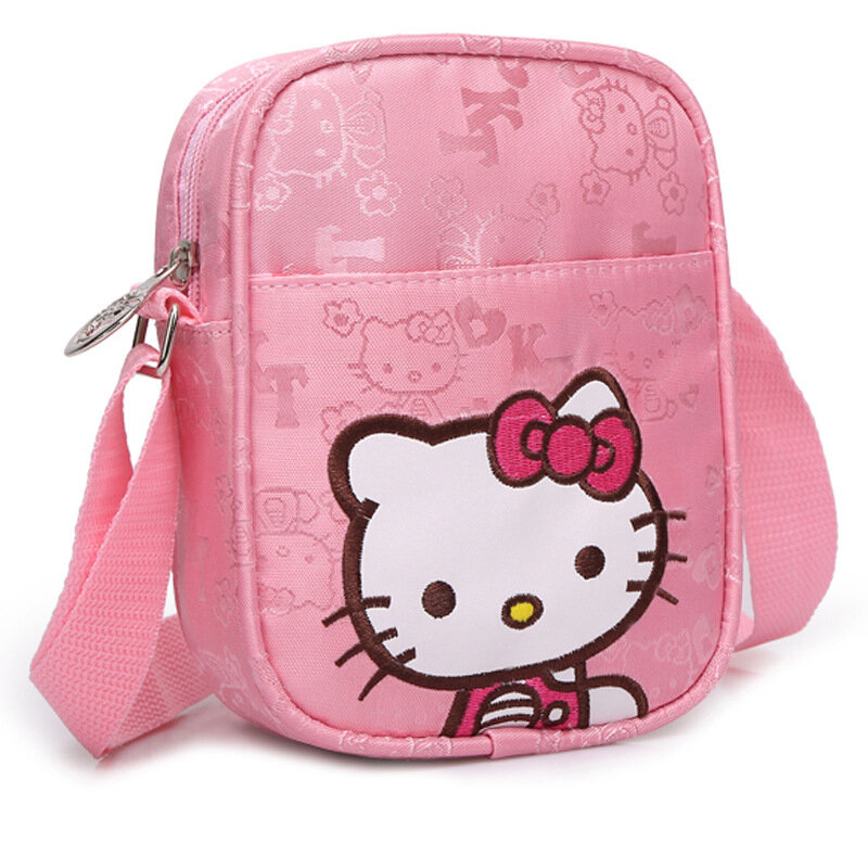 Повседневная сумка через плечо Hello Kitty, модные водонепроницаемые детские сумки, сумка для монет, сумка через плечо, розовые сумки, милые мале...