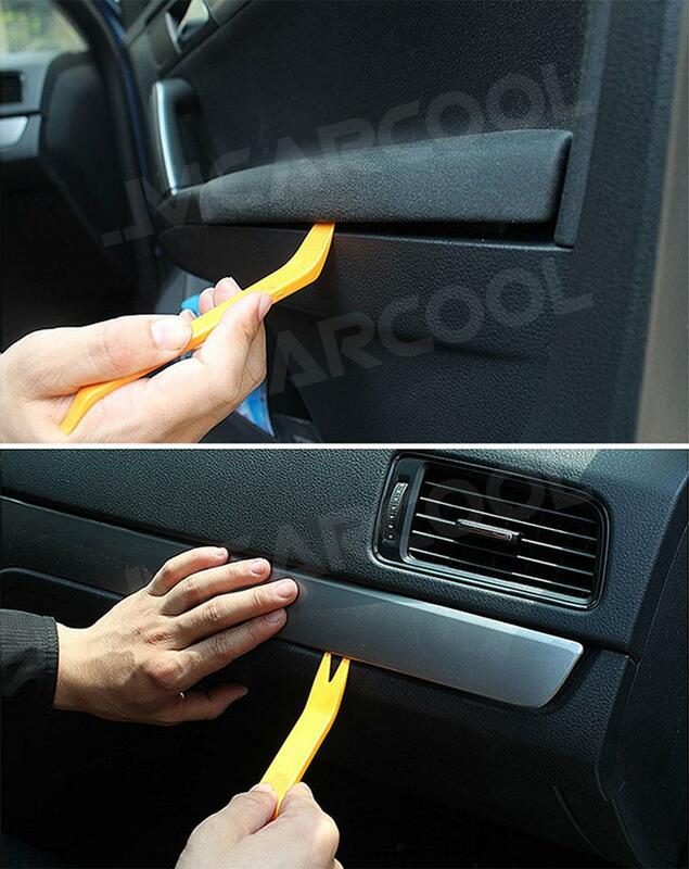 Ferramentas de carro automático porta clipe painel guarnição kits ferramenta remoção navegação desmontagem gangorra interior do carro plástico conversão 1 conjunto