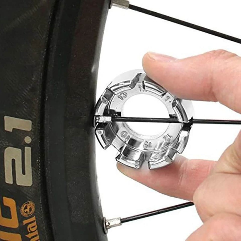 Mini ciclo raggio capezzolo chiave bici bicicletta cerchione chiave a 8 vie chiave strumento di riparazione bici utensili a mano portatili durevoli