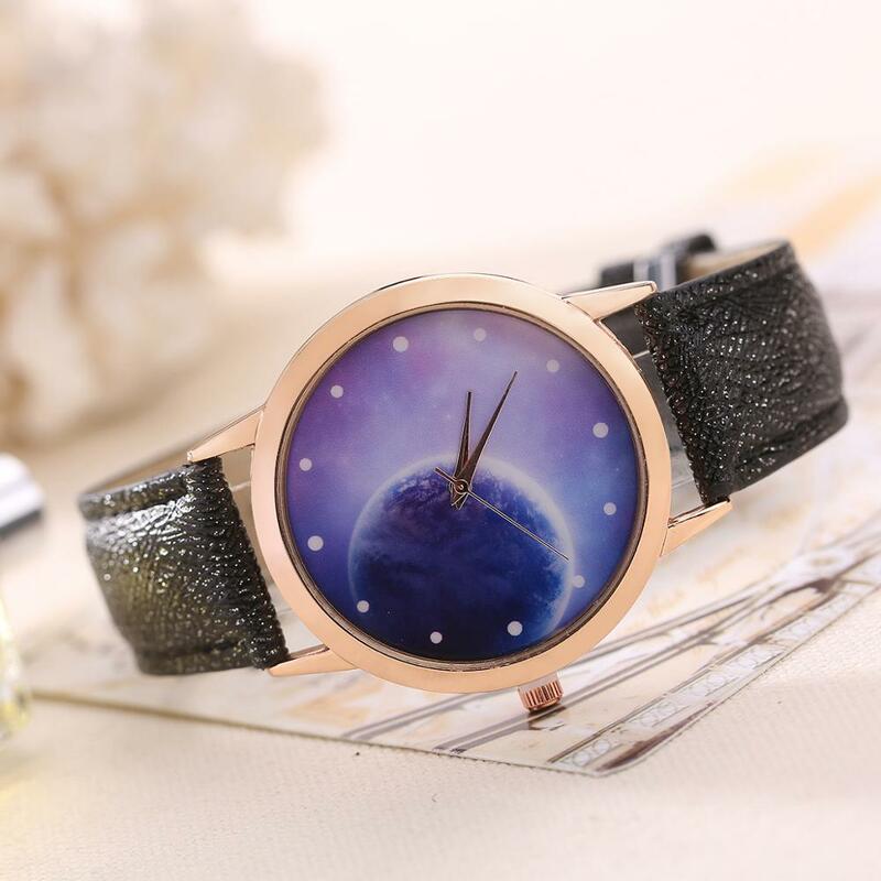 Minhin venda quente estrela dial relógio de couro senhoras relógio de quartzo casual moda lobo design feminino pulseira casual relógios