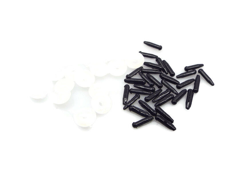 Yeux noirs d'animaux Amigurumi, accessoires de bricolage, en plastique, artisanat, beurre, pour crochet, en peluche, EN71, 1.8/2/2.5/3/3/4/5/6mm