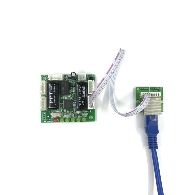 Mini placa de circuito de interruptor ethernet de diseño de 5V y 12V para Módulo de interruptor ethernet de 10/100mbps, placa PCBA de 3/5/6/8 puertos, placa base OEM