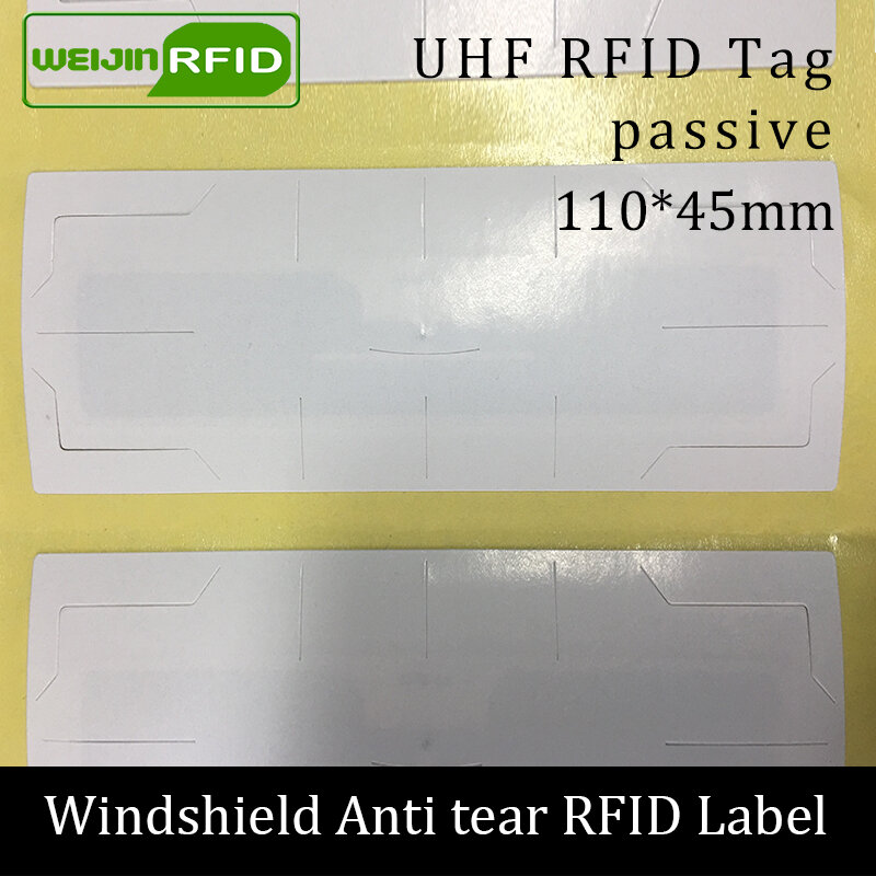 Znacznik RFID UHF naklejka pojazd szyba przednia EPC 6C 915m 868m 860-960M Alien Higgs3 anty-łza adhensive pasywna drukowana etykieta RFID