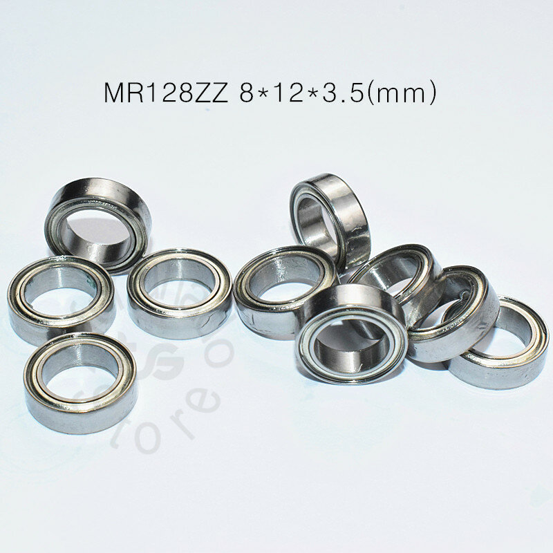 MR128ZZ cuscinetto in miniatura 10 pezzi 8*12*3.5(mm) spedizione gratuita parti di attrezzature meccaniche ad alta velocità sigillate in metallo in acciaio cromato