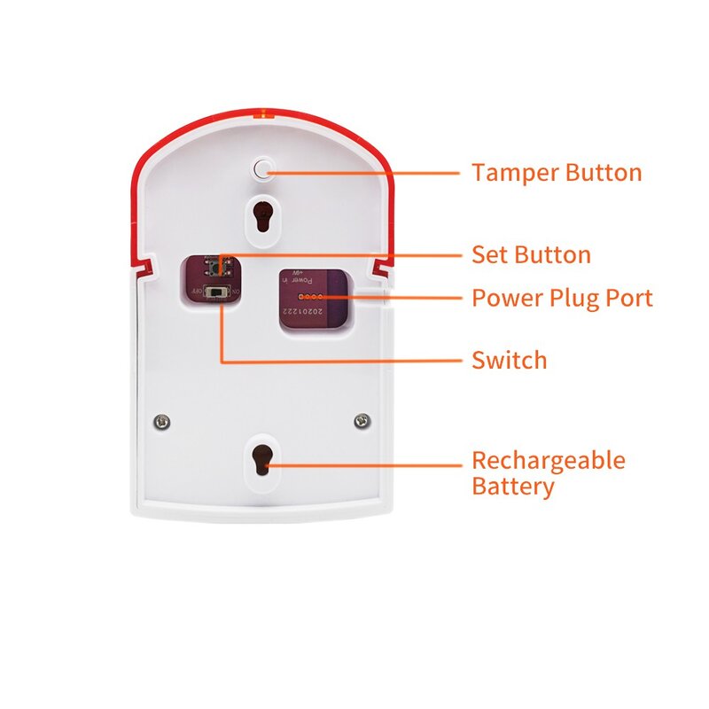 Staniot 433Mhz Indoor/Outdoor Wireless Siren Waterproof Flash Strobe Alarm 120db High Decibel For Smart Security Alarm System