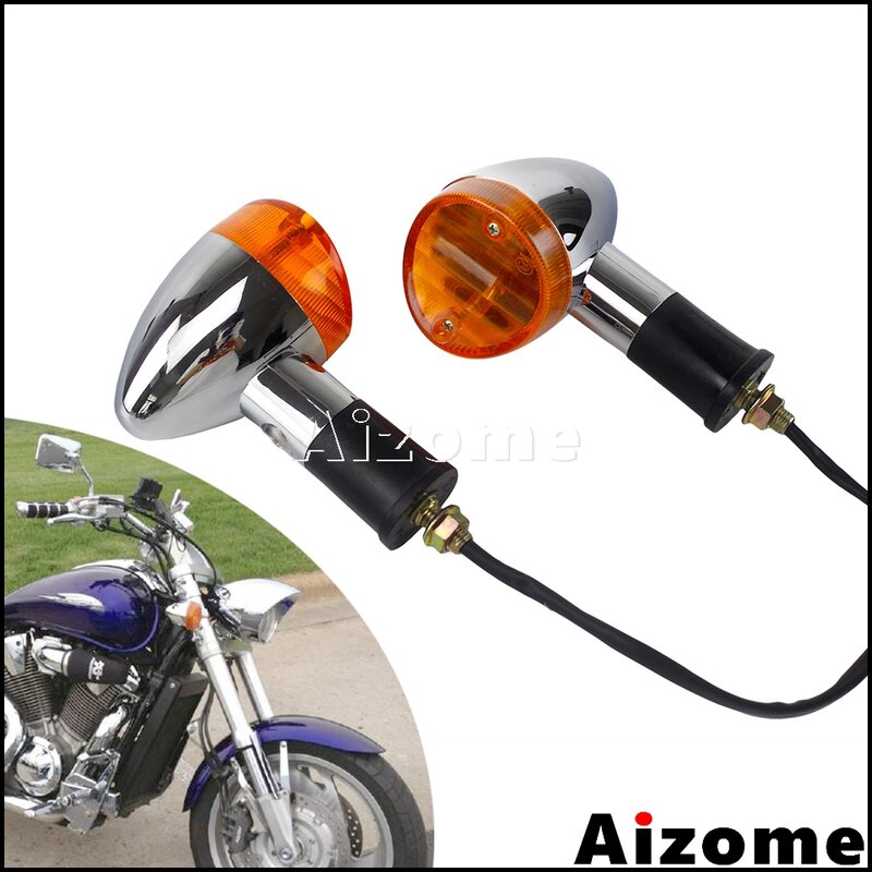 Motorcycle Turn Indicators Flashlights Turn Signal Lights For Honda VTX 1800 TYPE C R S N F T RETRO Custom Blinkers Turn Signals