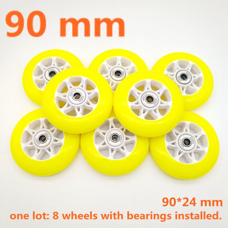 speed wheel 85A 90mm including bearing abec-9 8 pcs/lot 90x24 mm