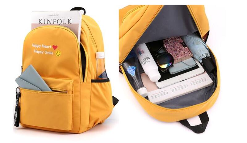 2020 new backpack female soft face college style junior high school student backpack