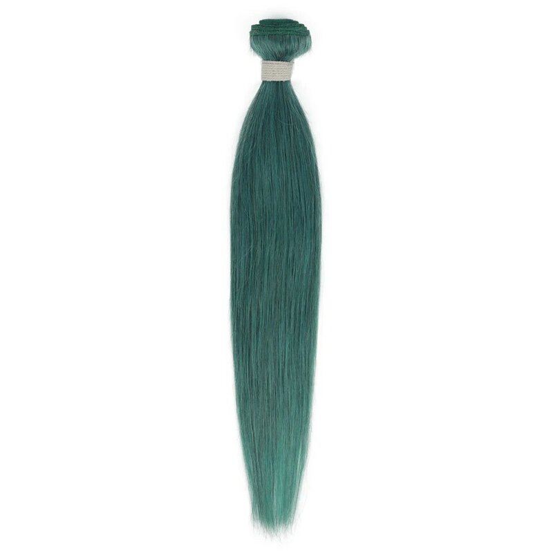 Sleek Hetero Pacotes de cabelo humano, Jade Green, Remy cabelo brasileiro, extensões de cabelo, Pacotes únicos, Cabelo colorido, 28 em