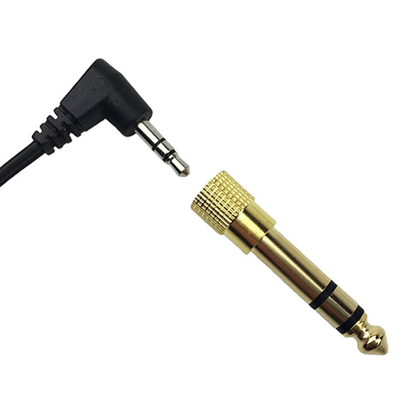 Adaptador de entrada para fone de ouvido, 1/8 3.5mm fêmea a 6.5mm 1/4mm macho, plug estéreo de áudio 6.5mm macho para 3.5mm fêmea