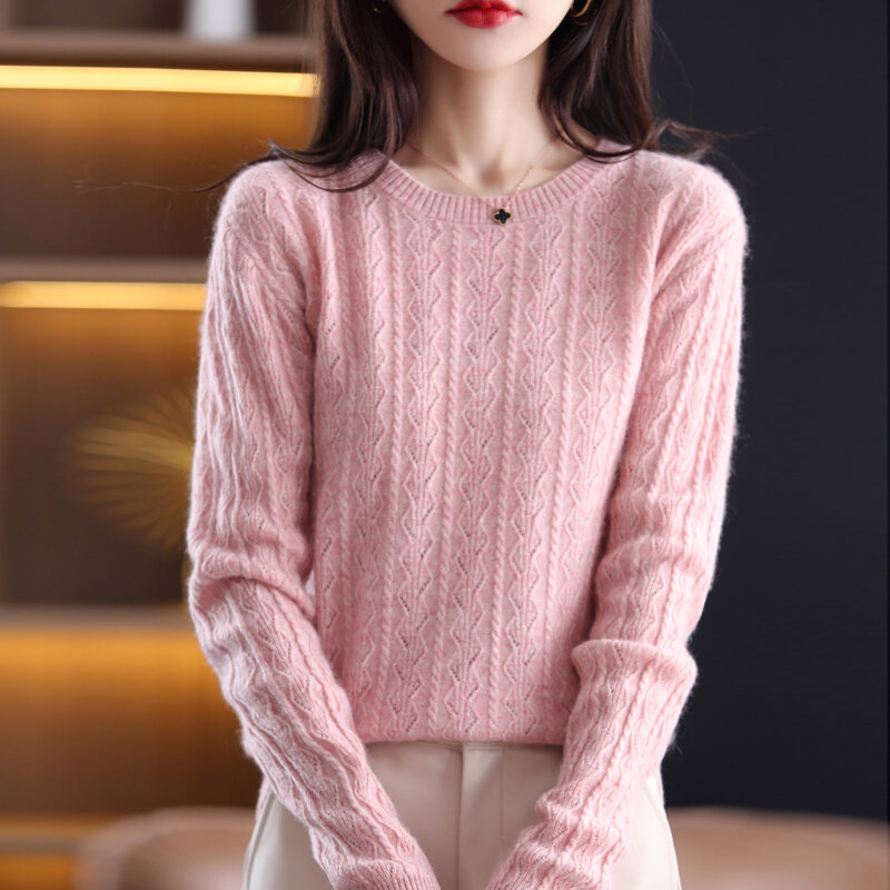 Dzianinowy sweter damski z długimi rękawami jesień/zima 21 nowa koreańska wersja luźnego zabezpieczenia moda Retro Western Casual wygodny sweter