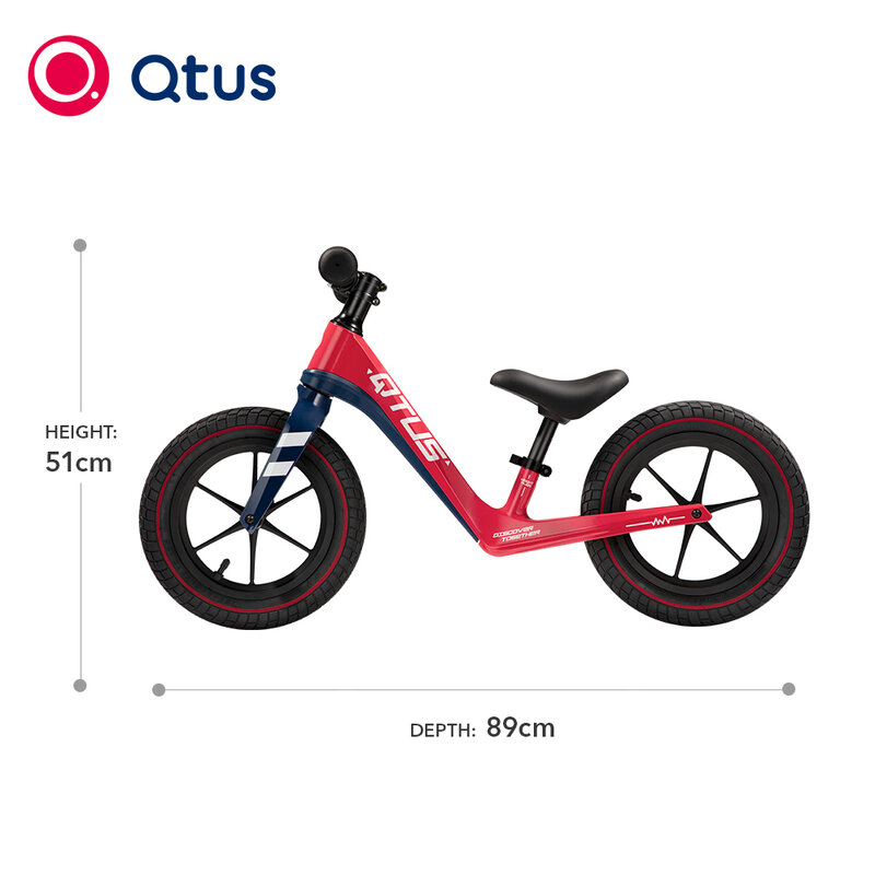 Qtus B1 Swift, sportowy rowerek biegowy, Unibody stop magnezu, nietoksyczny, przyjazny dla środowiska, bezpieczny, Ultra lekki