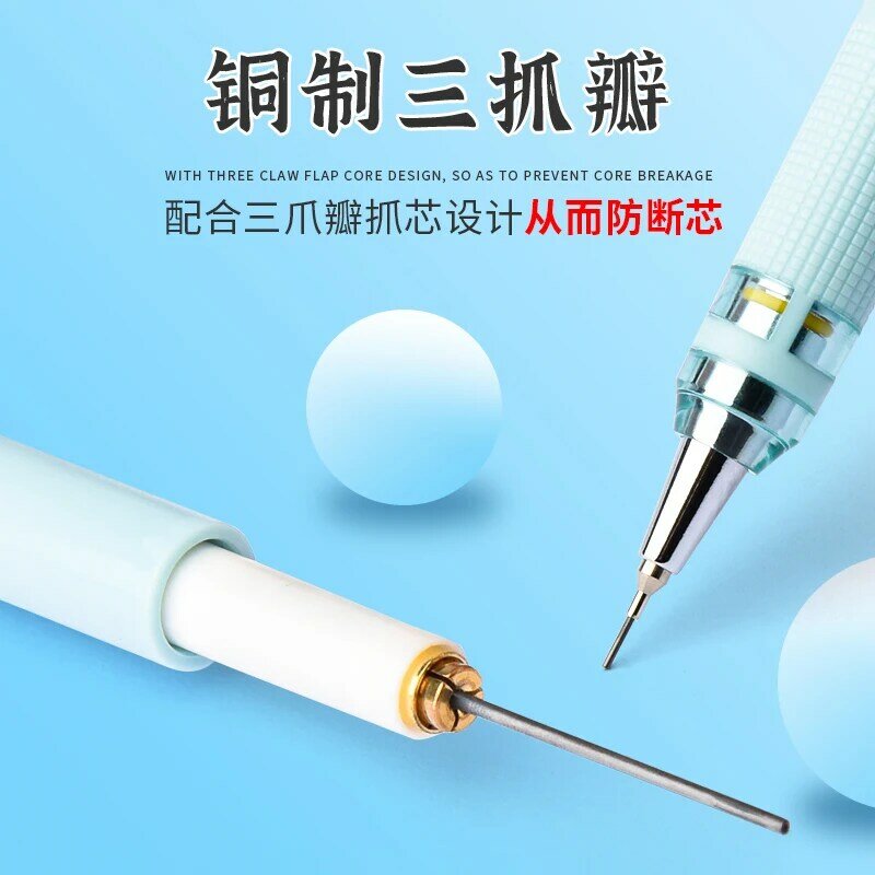 الميكانيكية قلم رصاص الكتابة بشكل مستمر 0.5 مللي متر الصف الأول الأطفال الصحافة نوع 0.7 مللي متر الملء الأساسية الميكانيكية قلم رصاص العمل