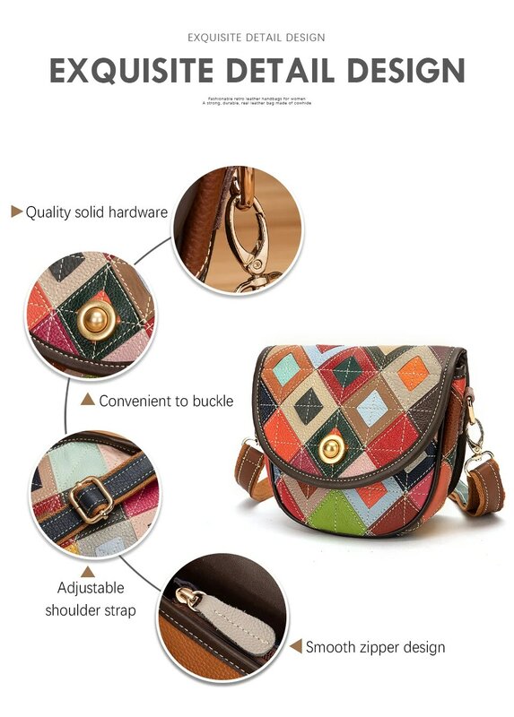 Многоцветная качественная кожаная Роскошная брендовая дамская модная маленькая сумочка с цветами, сумка на плечо для женщин, дизайнерская ...